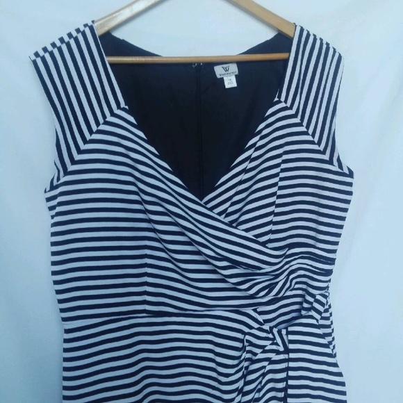 Size 16, Worthington dress, black & white stripped - Picture 3 of 11